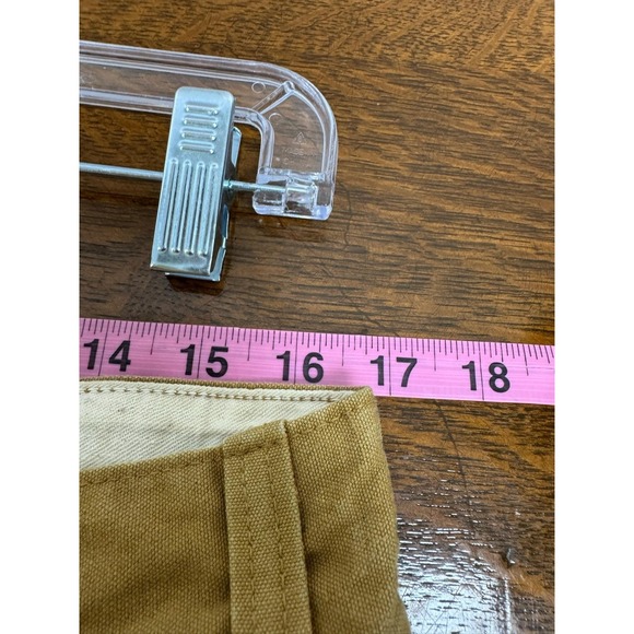 Vintage L.L. Bean Pants Mens 32x27 Brown Canvas Pleated Tapered Khakis Relaxed - Picture 4 of 7